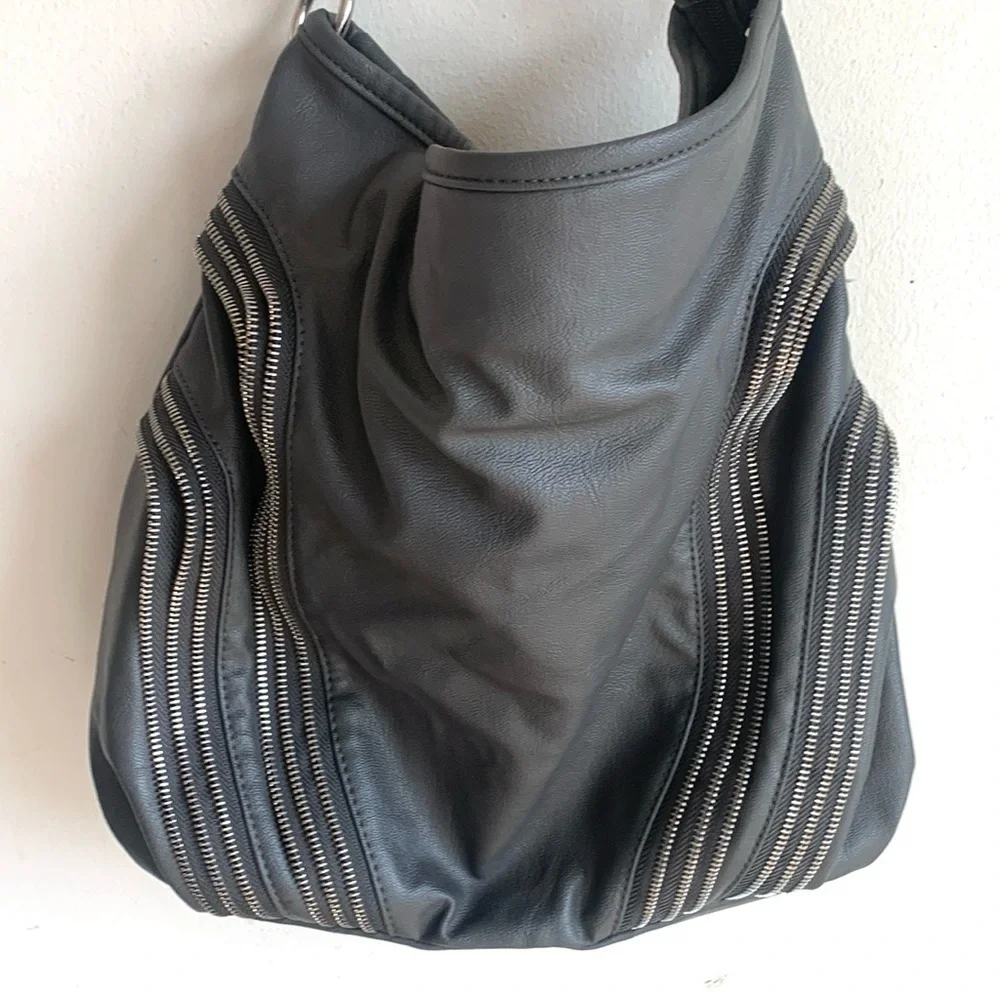 Olivia + Joy Slouchy Hobo Zipper Detail Shoulder Bag